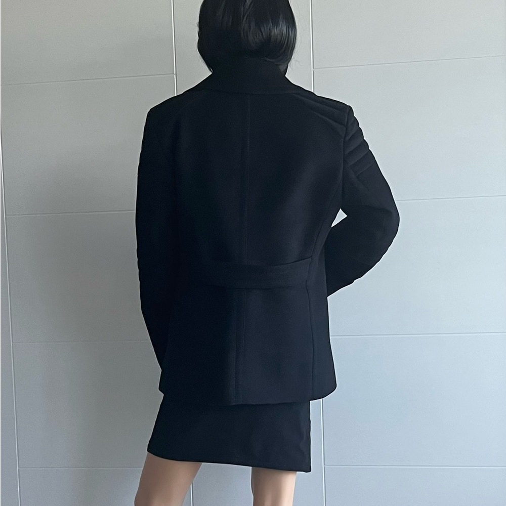 Belstaff Black Double-Breasted Pea Coat - Picture 12 of 16